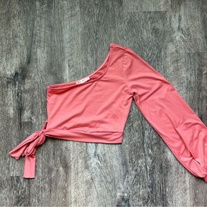 Blue Blush Coral Crop Top